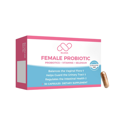 Bluma Feminine Balance Probiotics – 30 Capsules | With Organic Yeast Selenium, Vitamin C & Folic Acid | Supports pH Balance & Digestive Health