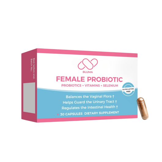 Bluma Feminine Balance Probiotics – 30 Capsules | With Organic Yeast Selenium, Vitamin C & Folic Acid | Supports pH Balance & Digestive Health