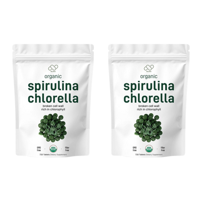 Bluma Organic Spirulina and Chlorella Tablets