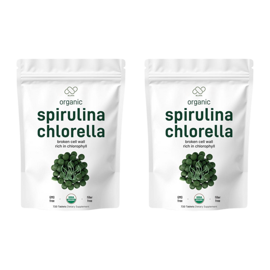 Bluma Organic Spirulina and Chlorella Tablets