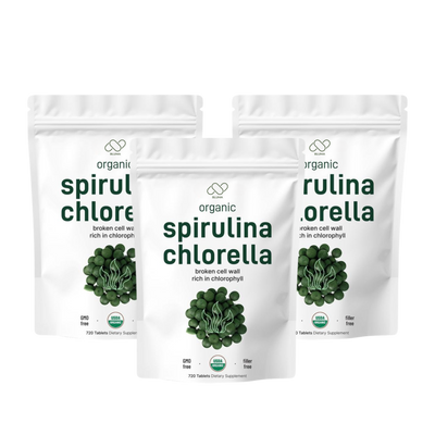 Bluma Organic Spirulina and Chlorella Tablets