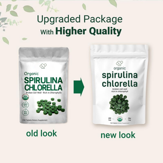 Bluma Organic Spirulina and Chlorella Tablets